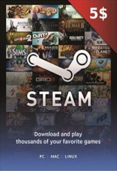 Steam Gift Card 5 USD - Steam Key - For USD Currency Only