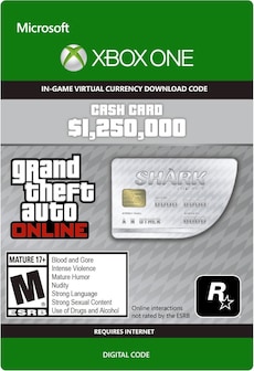 Grand Theft Auto Online: Great White Shark Cash Card 1 250 000 Xbox Live Key GLOBAL