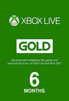 بطاقة اشتراك Xbox Live GOLD لمدة 6 أشهر - Xbox Live عالمي