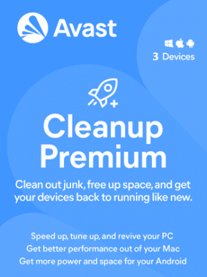 Avast Cleanup PREMIUM (PC, Android, Mac, iOS) 3 Devices, 1 Year - Avast Key - GLOBAL