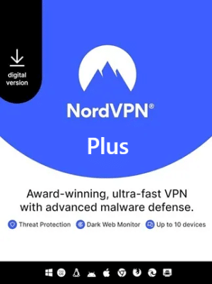 NordVPN Plus VPN Service (PC, Android, Mac, iOS) (10 Devices, 6 Months) - NordVPN Key - GLOBAL