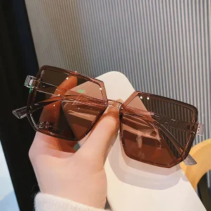 Alternative view of Big Frame Vintage Sunglasses Women Men Brand Square Sun Glasses Retro Eye Glasses Goggle for Male Female Polygon Sunglasses ﻿ ﻿