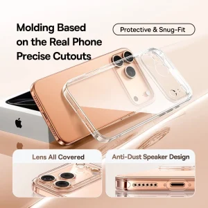 Alternative view of Baseus Clear TPU Case for iPhone 17 16 15 14 13 12 11 Pro Max Plus Air Soft Transparent Phone Cover Soft Thin Protective Case