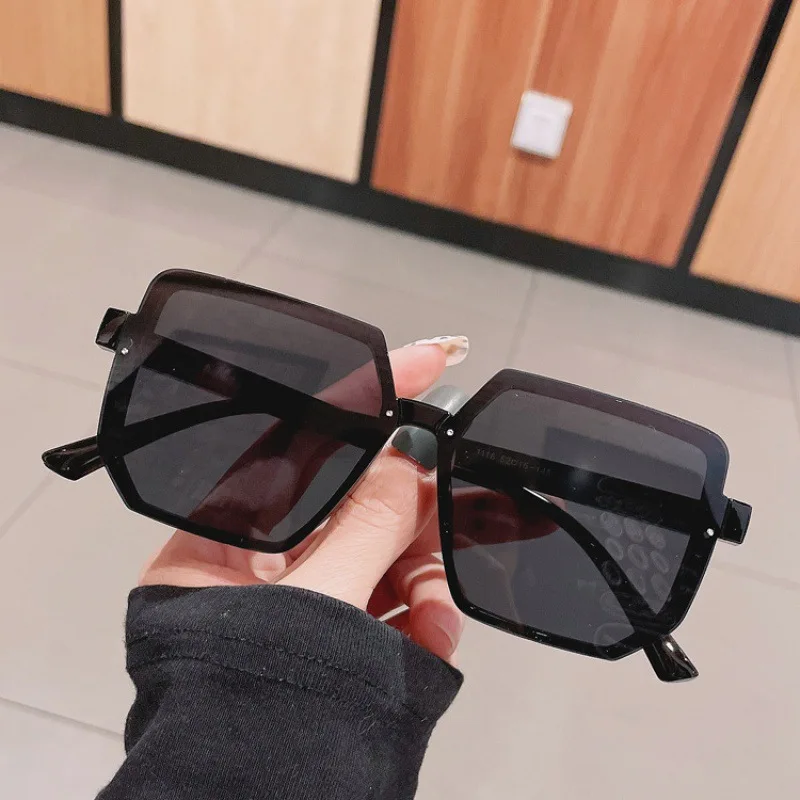 Big Frame Vintage Sunglasses Women Men Brand Square Sun Glasses Retro Eye Glasses Goggle for Male Female Polygon Sunglasses - Image 4