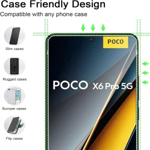 Alternative view of 4PCS Tempered Glass For POCO X6 X7 X5 X4 X3 F7 F6 F5 GT Pro Screen Protectors For POCO M6 M5 M3 Pro 5G C65 C40 Protective Glass