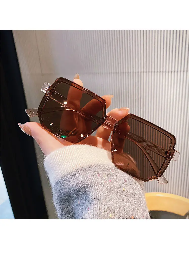 Big Frame Vintage Sunglasses Women Men Brand Square Sun Glasses Retro Eye Glasses Goggle for Male Female Polygon Sunglasses - Image 13