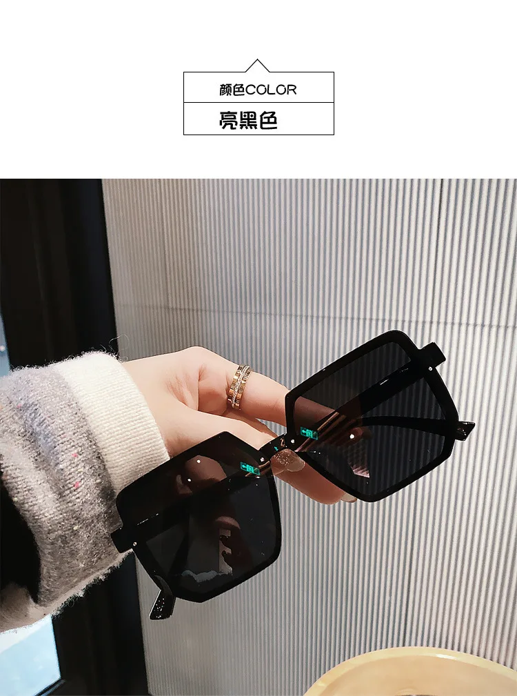 Big Frame Vintage Sunglasses Women Men Brand Square Sun Glasses Retro Eye Glasses Goggle for Male Female Polygon Sunglasses - Image 8