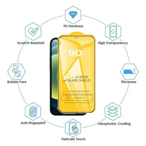 Alternative view of 1-4PCS 9D Protective Glass For iPhone 16 15 11 12 13 14 Pro Max 15Plus Screen Protector For iPhone XR X XS MAX Tempered Glass