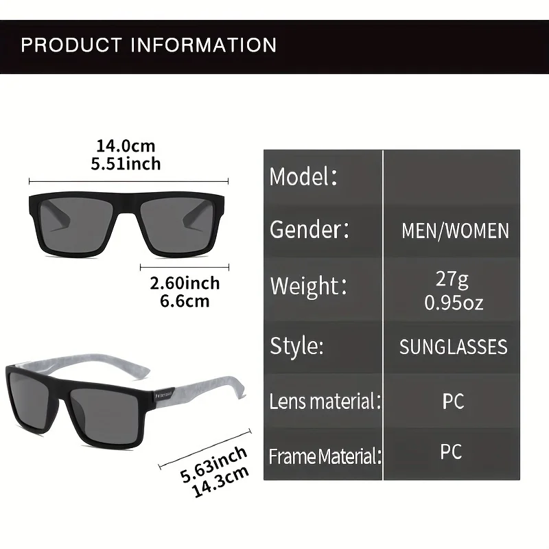 Fashion Vintage Square Polarized Sunglasses Men Women Driving Fishing Luxury Brand Designer Sun Glasses Driver's Eyewear UV400 - Image 3