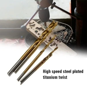 Alternative view of 100/50Pcs Titanium Coated Drill Bits HSS High Speed Steel Set Tool Quality Power Tools 1/1.5/2/2.5/3mm