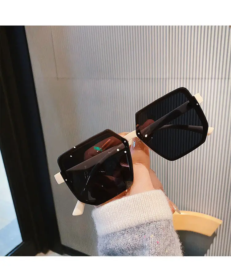 Big Frame Vintage Sunglasses Women Men Brand Square Sun Glasses Retro Eye Glasses Goggle for Male Female Polygon Sunglasses - Image 15