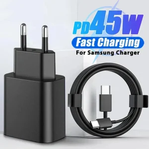 45W PD Super fast charge for S22 S23 Ultra Note 10+ 5G USB C Mobile Phone Type C US/EU/UK Fast Quick Charging Wall Adapter