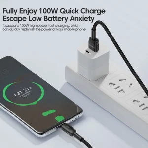 Alternative view of Toocki 6A USB To Type C Cable for Huawei Xiaomi PD 100W Fast Charging Charger USB C Data Cord Quick Charge for Samsung Oneplus