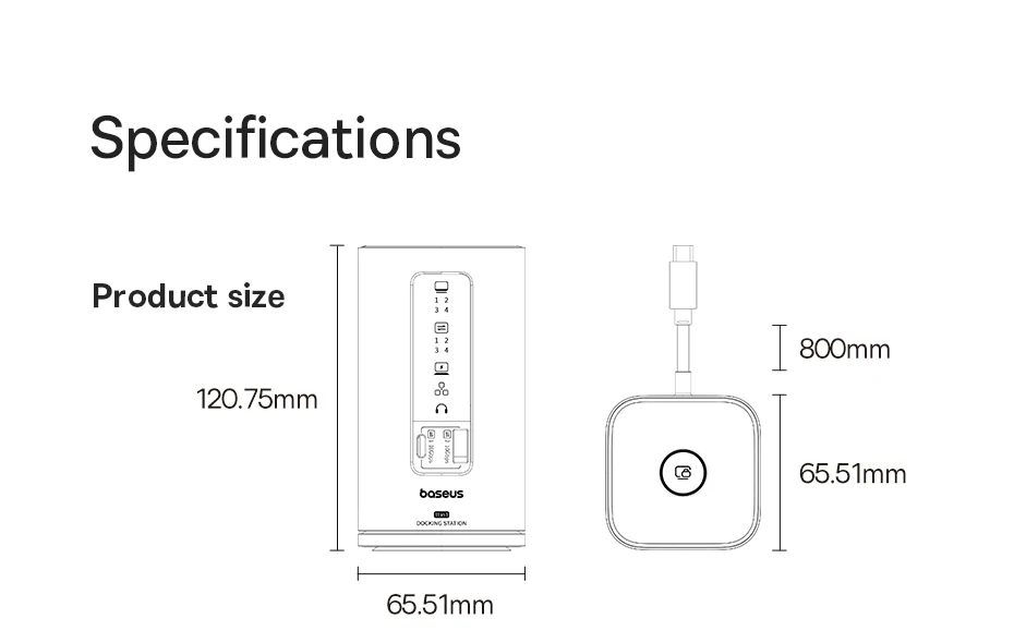 Baseus 12-in-1 USB C HUB to HDMI 4K@60Hz Dual Display USB 3.2 Adapter with RJ45 SD TF PD 100W Docking Station for Window Mac Hub - Image 29