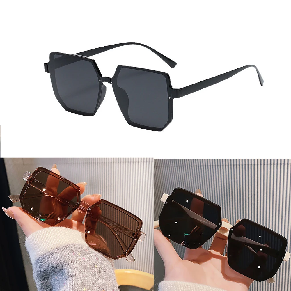 Big Frame Vintage Sunglasses Women Men Brand Square Sun Glasses Retro Eye Glasses Goggle for Male Female Polygon Sunglasses - Image 7